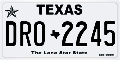 TX license plate DRO2245