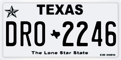 TX license plate DRO2246