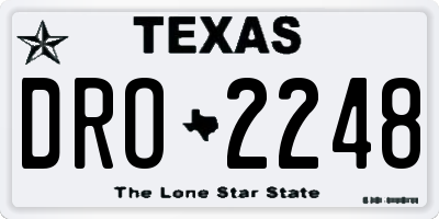 TX license plate DRO2248