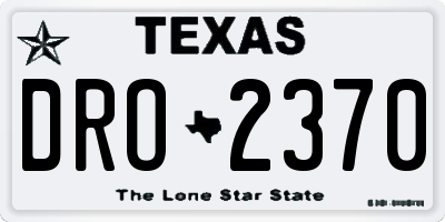 TX license plate DRO2370