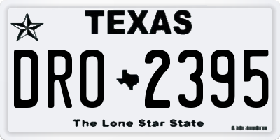 TX license plate DRO2395