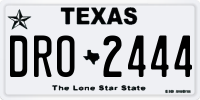 TX license plate DRO2444