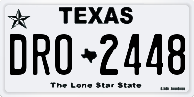 TX license plate DRO2448