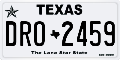 TX license plate DRO2459
