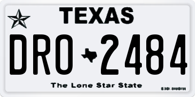 TX license plate DRO2484
