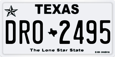 TX license plate DRO2495