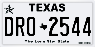 TX license plate DRO2544