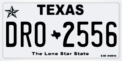 TX license plate DRO2556