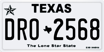 TX license plate DRO2568