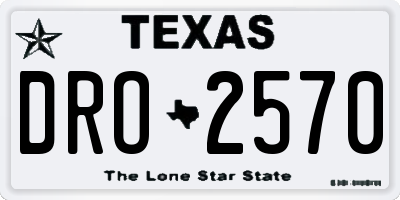 TX license plate DRO2570