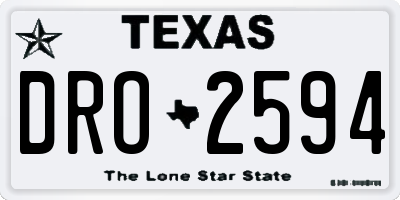 TX license plate DRO2594