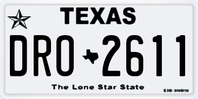 TX license plate DRO2611