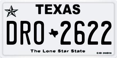 TX license plate DRO2622