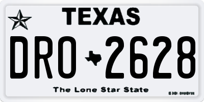 TX license plate DRO2628