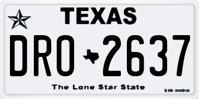 TX license plate DRO2637