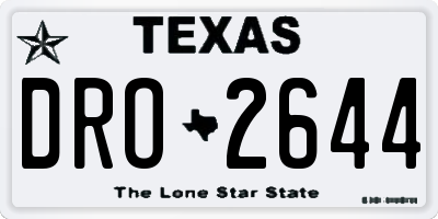 TX license plate DRO2644
