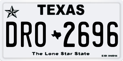 TX license plate DRO2696