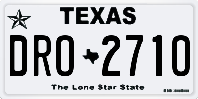 TX license plate DRO2710