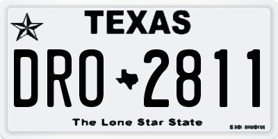 TX license plate DRO2811
