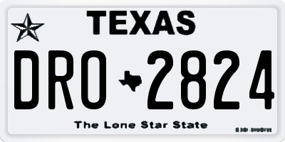 TX license plate DRO2824