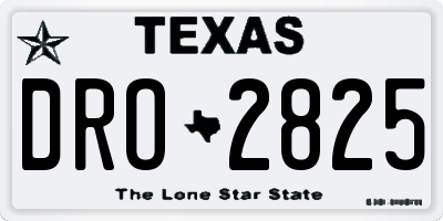 TX license plate DRO2825