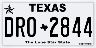 TX license plate DRO2844