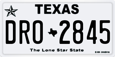 TX license plate DRO2845
