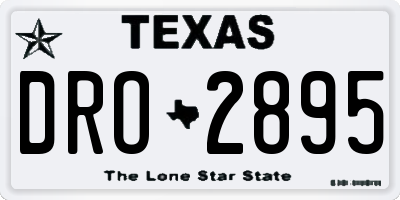 TX license plate DRO2895