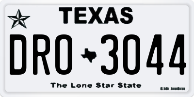 TX license plate DRO3044
