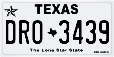 TX license plate DRO3439