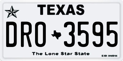 TX license plate DRO3595