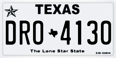 TX license plate DRO4130