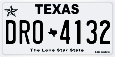 TX license plate DRO4132