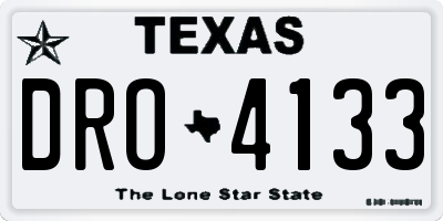 TX license plate DRO4133