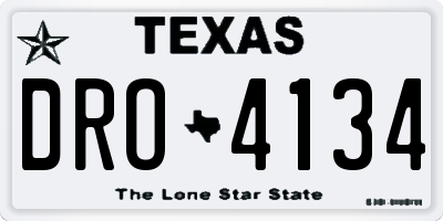 TX license plate DRO4134
