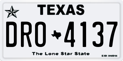 TX license plate DRO4137