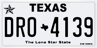 TX license plate DRO4139