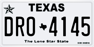 TX license plate DRO4145