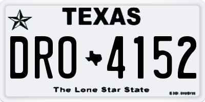 TX license plate DRO4152