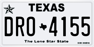 TX license plate DRO4155