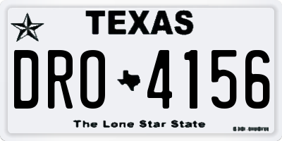 TX license plate DRO4156
