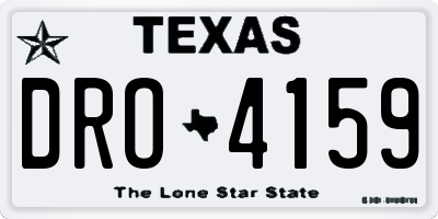 TX license plate DRO4159