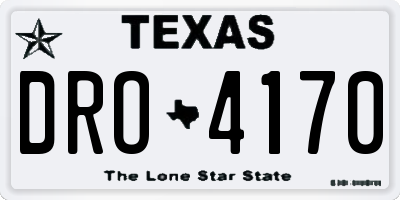 TX license plate DRO4170