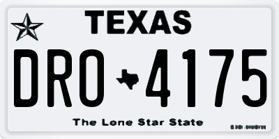 TX license plate DRO4175