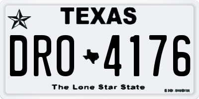 TX license plate DRO4176