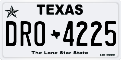 TX license plate DRO4225
