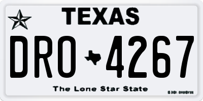 TX license plate DRO4267