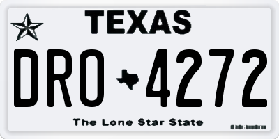 TX license plate DRO4272
