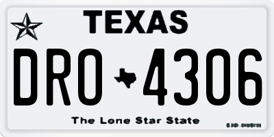 TX license plate DRO4306