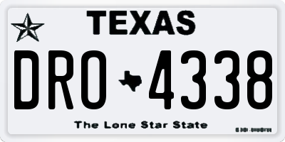 TX license plate DRO4338